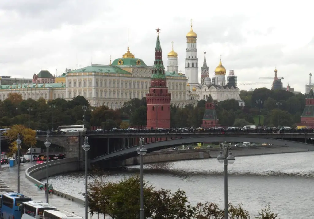 Moskau Patriarchen Brücke Blick Kreml