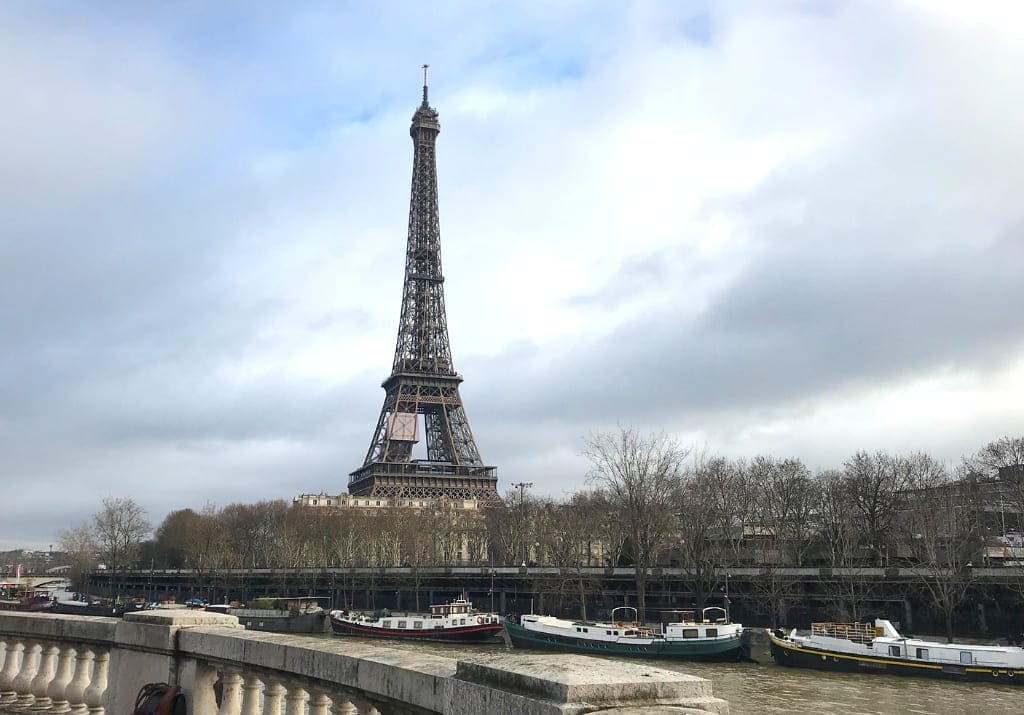 Im Winter Eiffelturm Frankreich