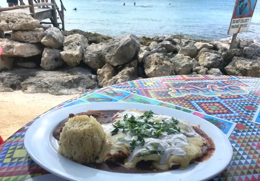 Cozumel Reisebericht Mexiko Yucatán Essen Beachbar