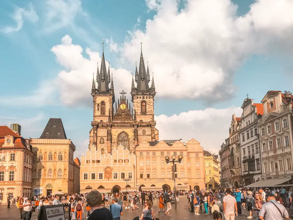 Prag historische Route Altstädter Ring Teynkirche Reisetipps Sehenswürdigkeiten