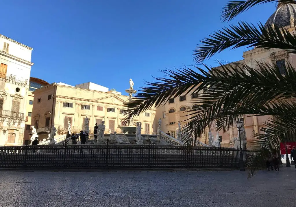 Palermo Reisebericht Sehenswürdigkeiten Fontana Pretoria Sizilien