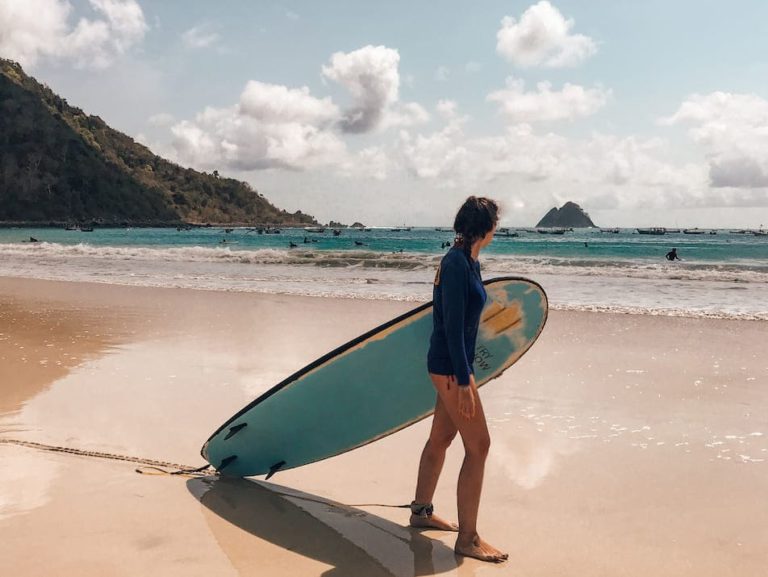 Surfen auf Lombok Selong Belanak Anfänger