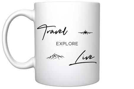 Geschenkideen Tasse Travel Explore Live Travelprincess