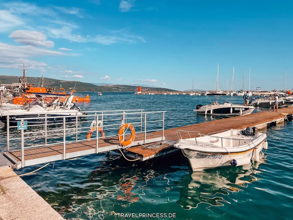 Hafen Hafenpromenade Strand Insel Krk Stadt Hauptstadt Bootstouren