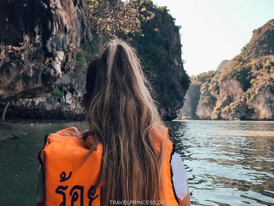 Kajak Ausflug Marine Nationalpark Phang Nga Bay - James Bond Felsen Lohnt es sich ohne Menschen Tipps Reiseblog Travelprincess Reisebericht Reiseführer
