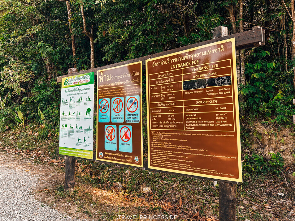 Mu Ko Lanta Nationalpark - Lohnt es sich? Thailand Eintritt Reiseführer Reisebericht Travelprincess Reiseblog Eintritt