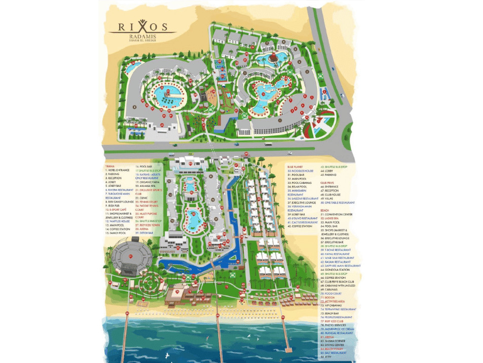 Hotelplan Karte Zimmer Suiten Restaurants Strand Rixos Radamis Reiseblog Travelprinces Sharm El Sheikh Ägypten