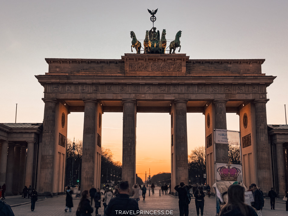Brandenburger Tor Sonnenuntergang Reiseblog Travelprincess Tipps 3 Tages Guide Deutschland Städtetrip