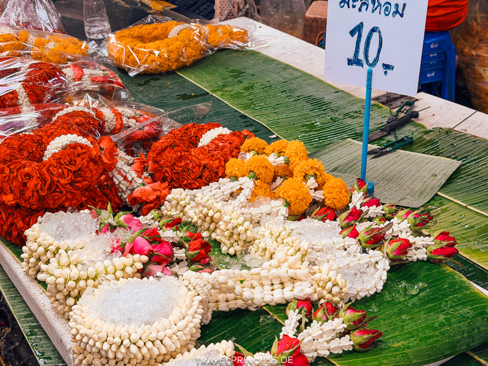 Flower Market - Pak Khlong Talat Highlights sehenswert Thailand Reisebericht Reisetipps Reiseblog Travelprincess