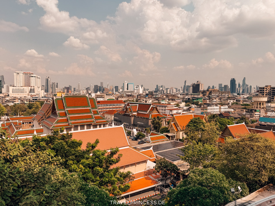 Wat Saket Golden Mount goldene Stunde Ausblick Bodhi Baum Travelprincess Reiseblog Thailand Reisebericht Highlights Urlaub Reiseführer