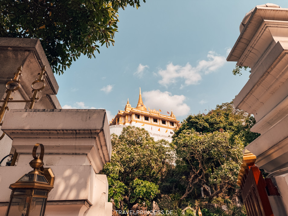 Wat Saket Golden Mount goldene Stunde Ausblick Bodhi Baum Travelprincess Reiseblog Thailand Reisebericht Highlights Urlaub Reiseführer