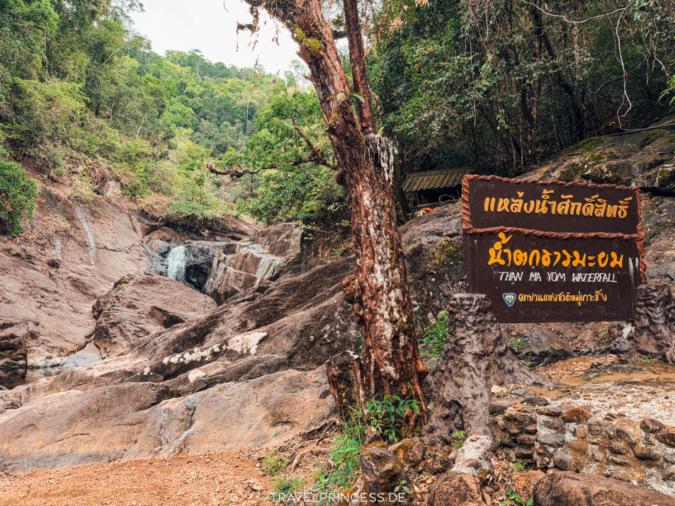 Than Ma Yom Waterfall Nationalpark Ticket Tipps Travelprincess Reiseblog Wasserfall Wandern Weg Schwierigkeit Thailand