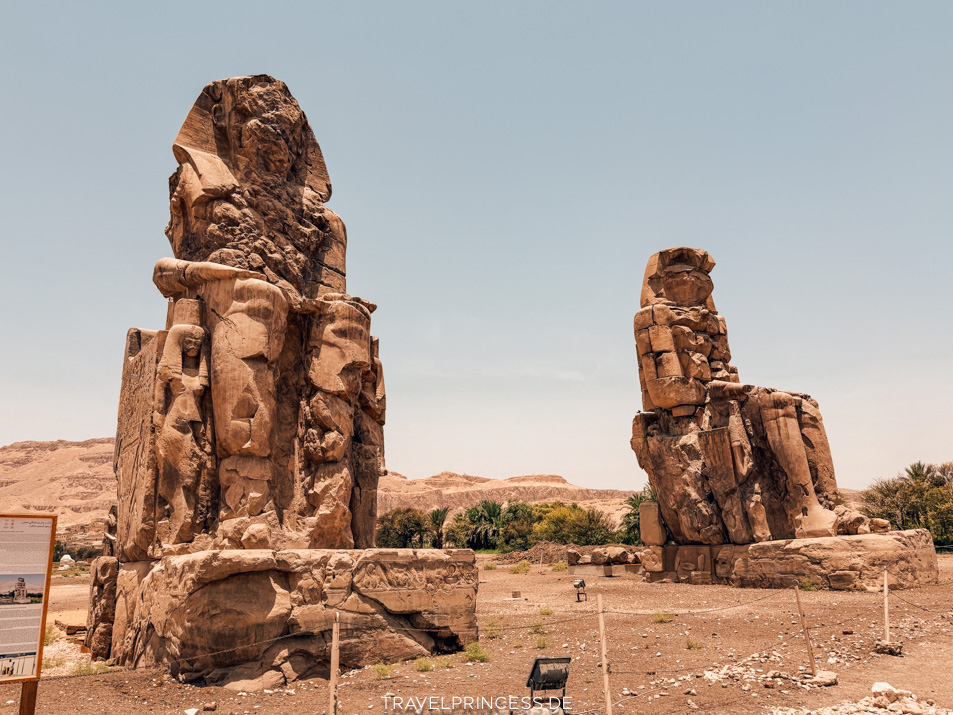 Die Kolosse von Memnon Ägypten Tour Tagestrip Reiseblog Travelprincess Highlights Sehenswürdigkeiten ab Soma Bay