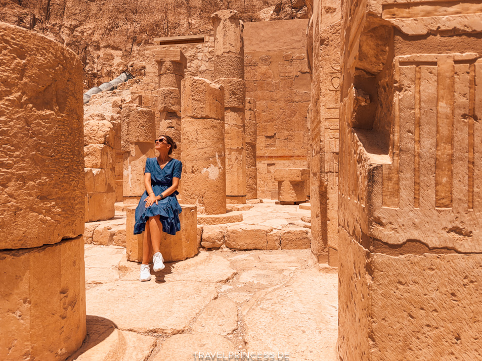 Luxor Tagesausflug Tagestour Totentempel der Königin Hatschepsut bei Deir el-Bahari Ägypten Sehenswürdigkeiten Tagestrip Ausflug Reiseblog Reisebericht Travelprincess Highlights Tipps