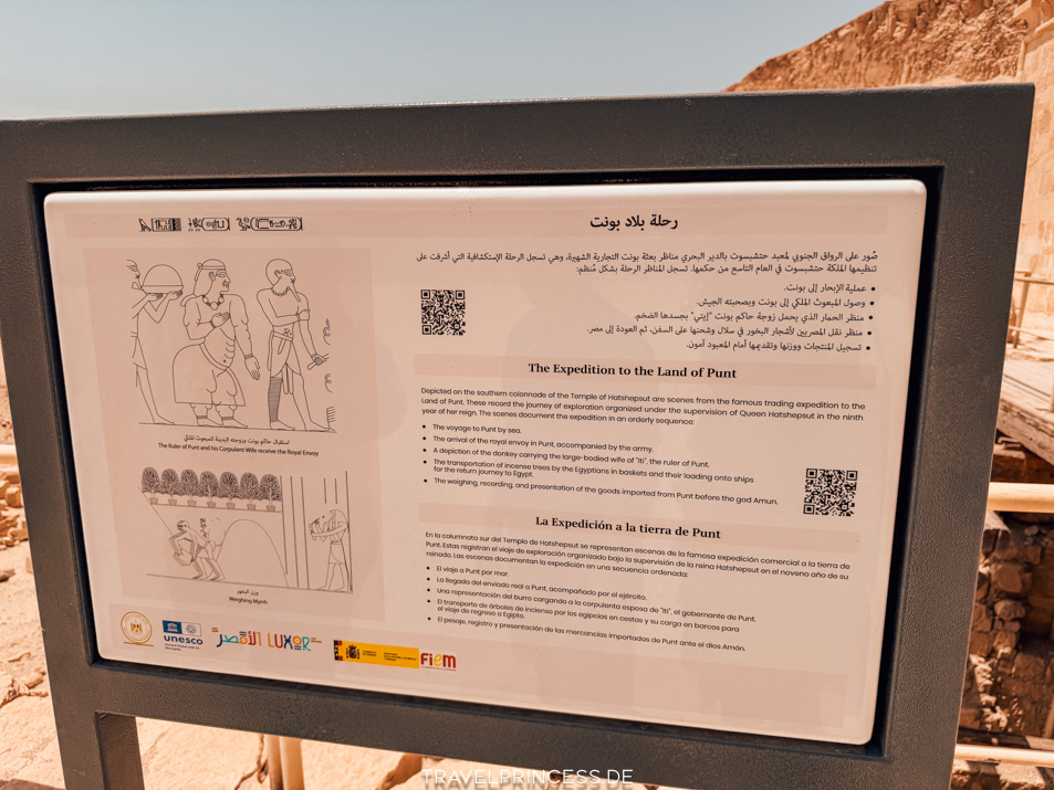 Totentempel der Königin Hatschepsut bei Deir el-Bahari Ägypten Sehenswürdigkeiten Tagestrip Ausflug Reiseblog Reisebericht Travelprincess Highlights Tipps