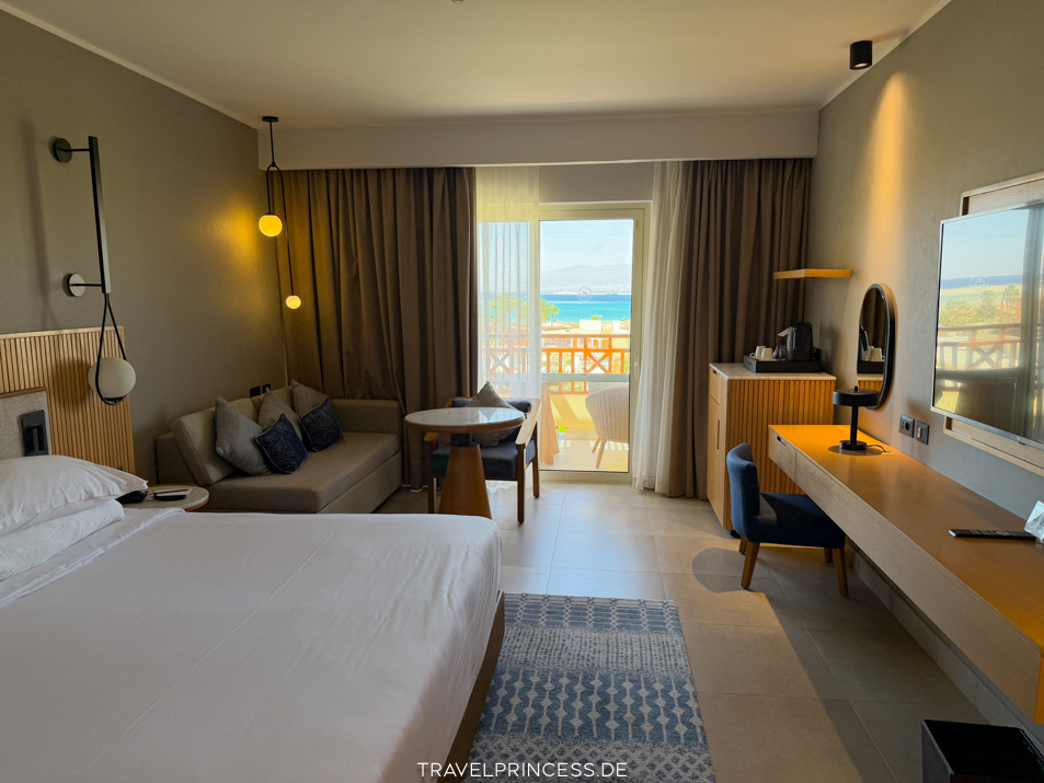 Zimmer Meerblick renoviert Sheraton Soma Bay Resort Renovierung Erfahrungen Rezensionen Tipps Bewertung Soma Bay Ägypten schönster Strand zum Baden und schnorcheln Reisebericht Reiseblog Travelprincess