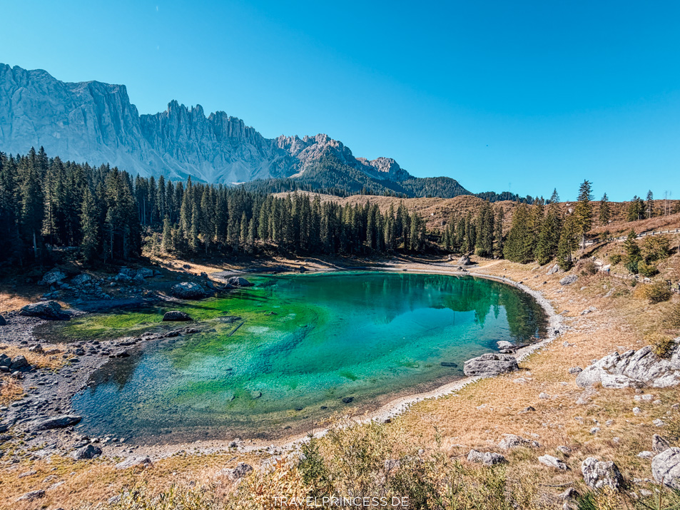Karersee Ausflug Wanderung Hotspot Massentourismus Erfahrungen Reiseblog Travelprincess